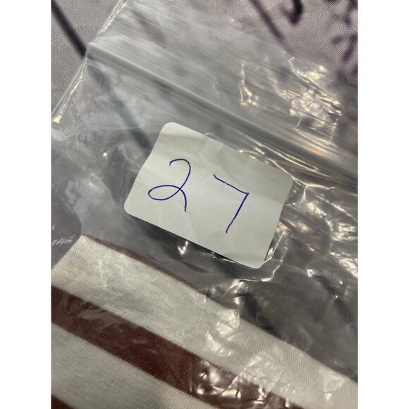 Green Envelope Shirt Womens 1X Striped Short Puff Sleeves Stretch V Neckline NEW - Picture 9 of 10